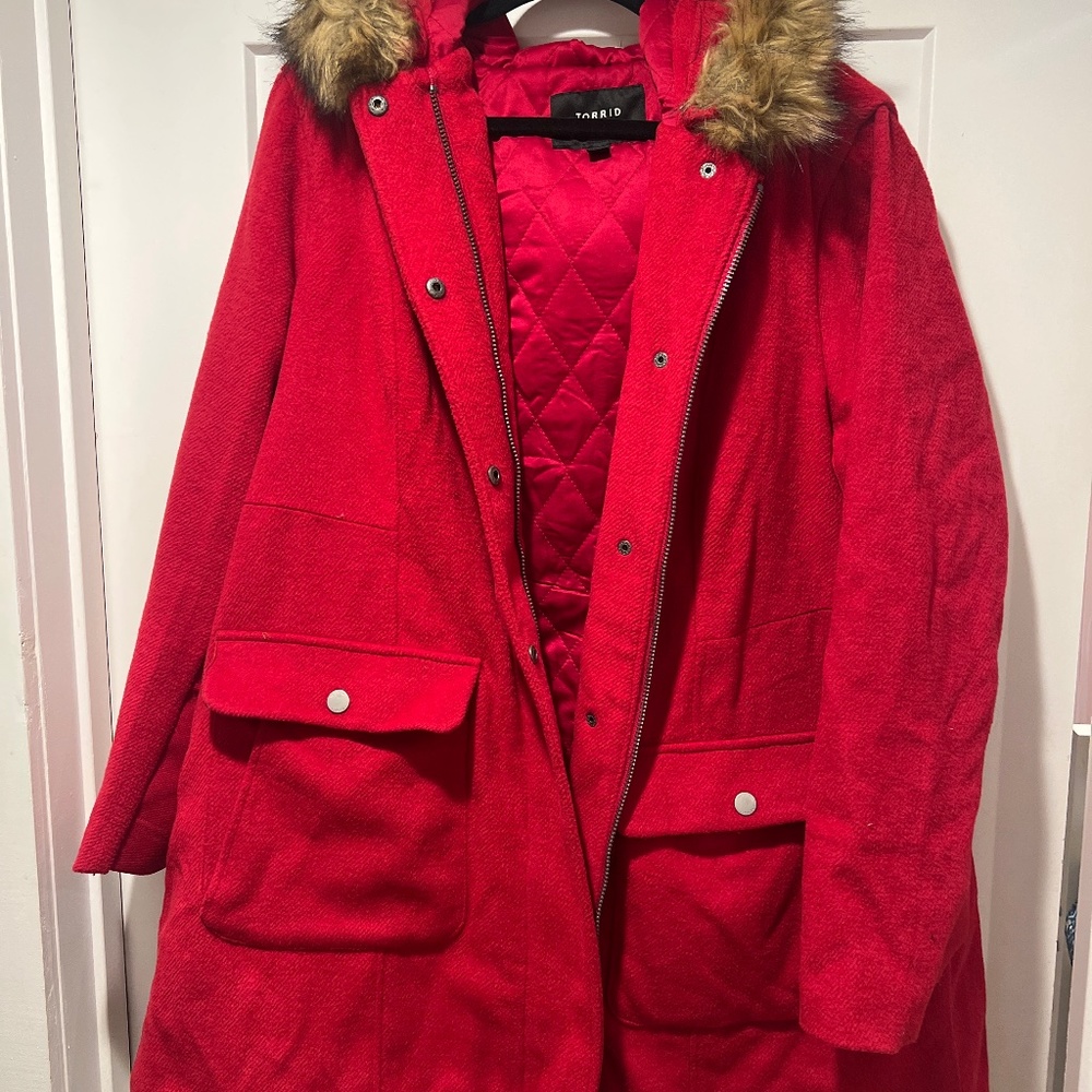 Womens Torrid Red Coat